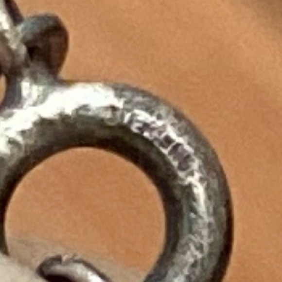 Vintage Native American Sterling Silver Mother Of Pearl Teardrop Pendant Necklac - Picture 14 of 15